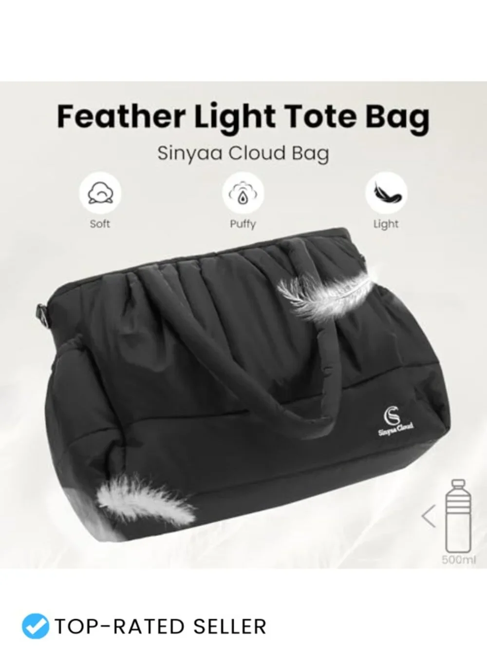 Lightweight Work Tote Bag with Cup Holder & 15.6